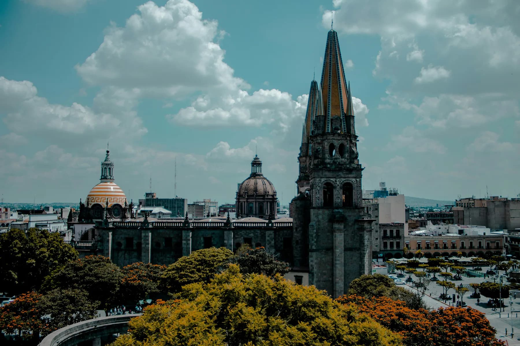 Torres de la Catedral de Guadalajara vistas desde las alturas