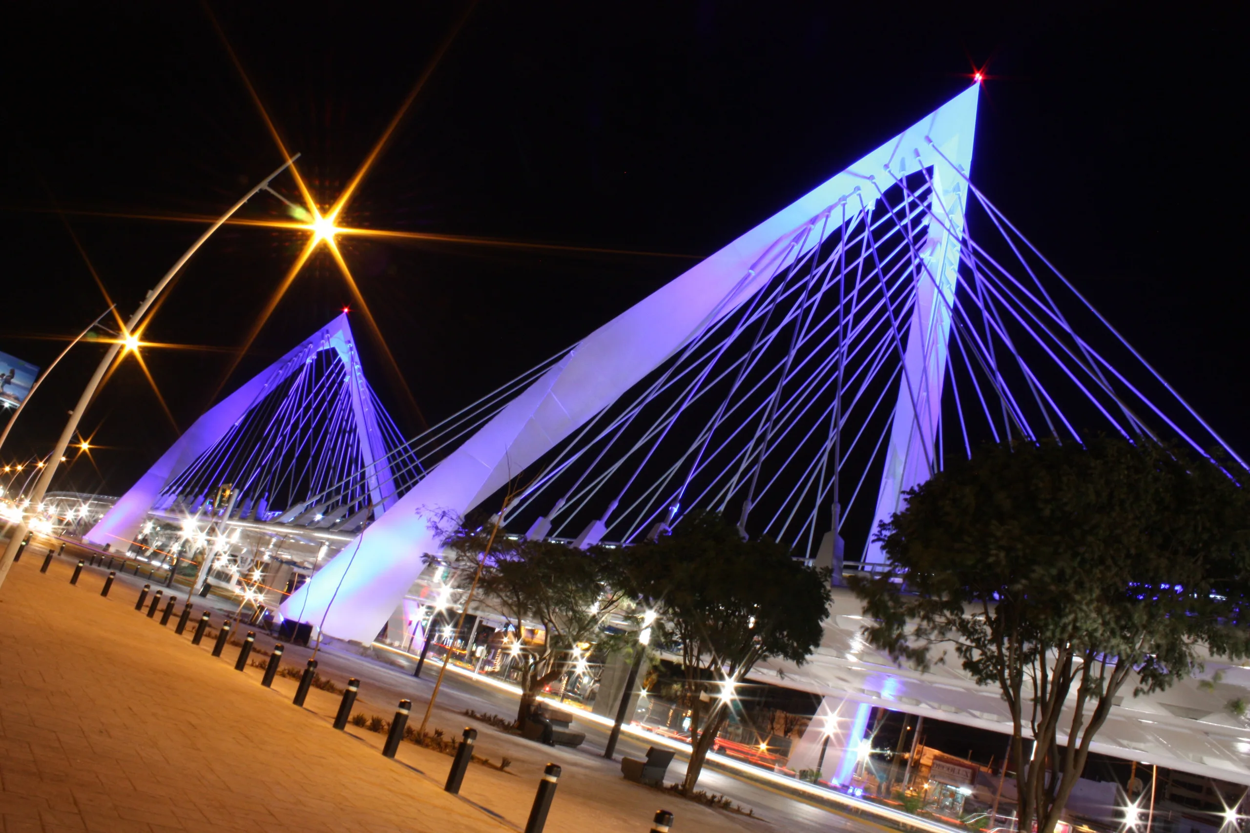 Puente Matute Remus de Guadalajara iluminado de noche